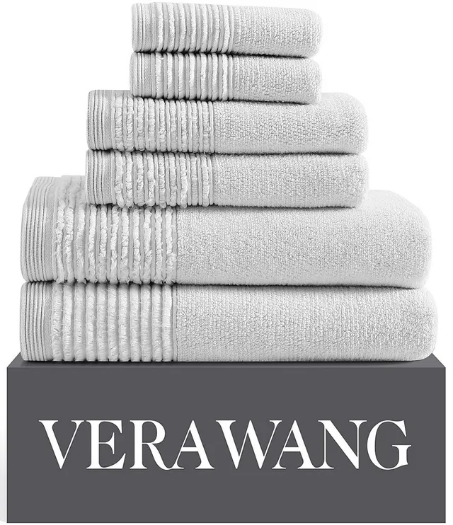 Vera Wang Sculpted Pleat Solid 6-Piece Towel Set