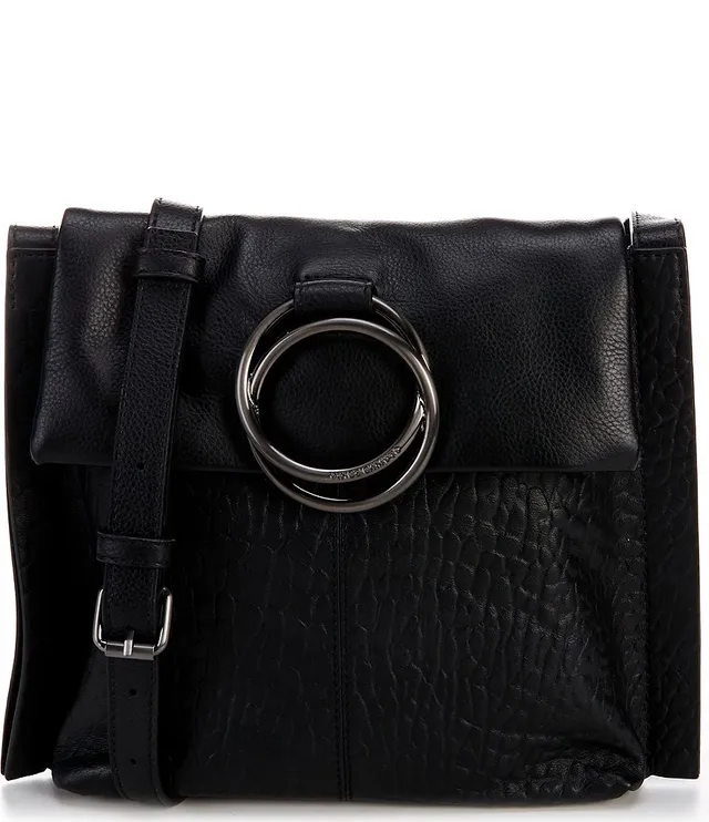 Vince Camuto Livy Large Leather Crossbody Bag - Black Ox