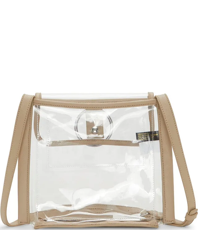 Vince Camuto Livy Leopard Clear Large Crossbody Bag