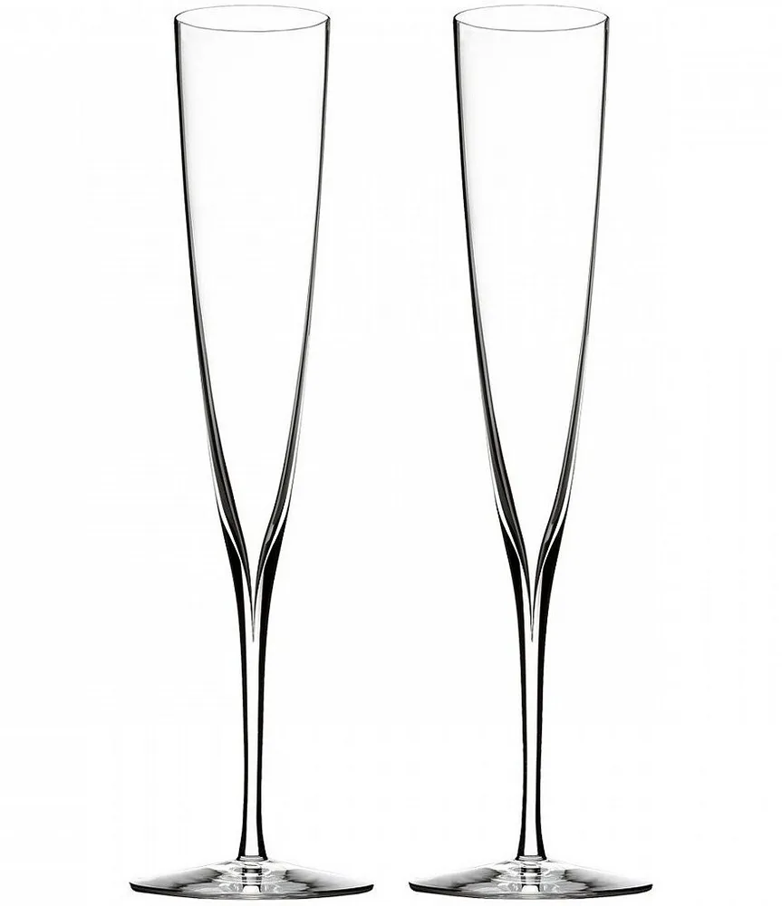 Waterford Crystal Elegance Optic Champagne Flutes, Set of 2