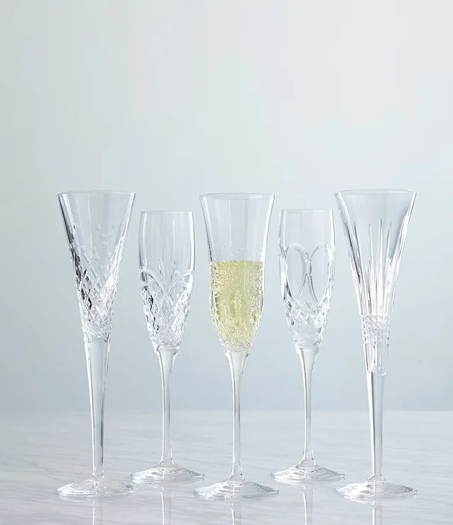 Waterford Crystal, Wishes Happy Celebrations Flutes, Pair