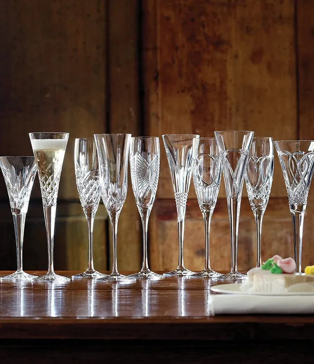 Waterford Crystal, Wishes Happy Celebrations Flutes, Pair