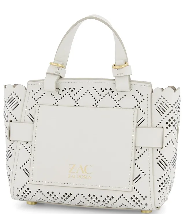 ZAC Zac Posen Eartha Mini Top Handle Floral Studded Leather