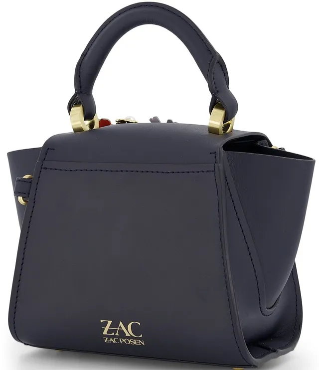 ZAC Zac Posen Eartha Mini Top Handle Floral Studded Leather