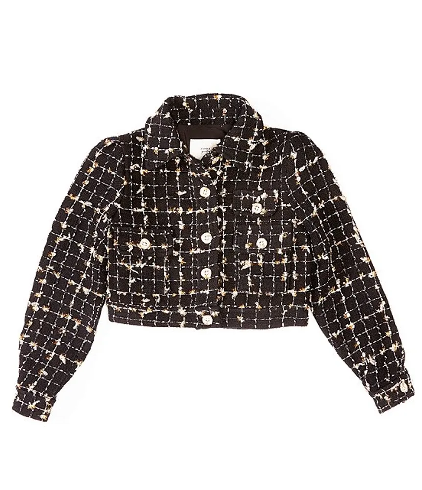 A Loves Big Girls 7-16 Metallic Crop Jacket