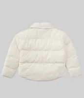 A Loves Big Girls 7-16 Puffer Jacket with Faux Fur Collar