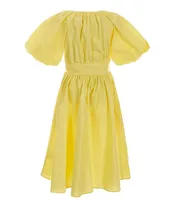 A Loves Big Girls 7-16 Short Bubble Sleeve Midi Dress