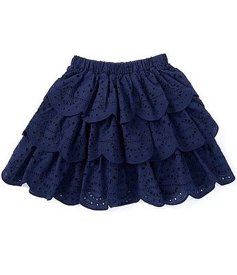 A Loves Big Girls 7-16 Tiered Eyelet Skirt