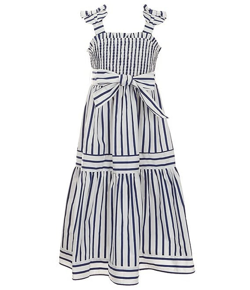 A Loves Big Girls 7-16 Tiered Stripe Maxi Dress