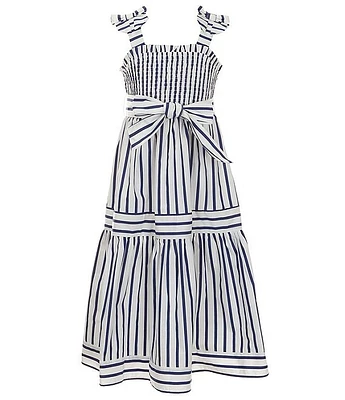 A Loves Big Girls 7-16 Tiered Stripe Maxi Dress