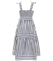 A Loves Big Girls 7-16 Tiered Stripe Maxi Dress