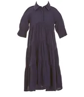 A Loves Little Girls 2T-6X Balloon Sleeve A-Line Midi Dress