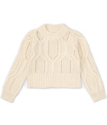 A Loves Little Girls 2T-6X Long Sleeve Cable Sweater