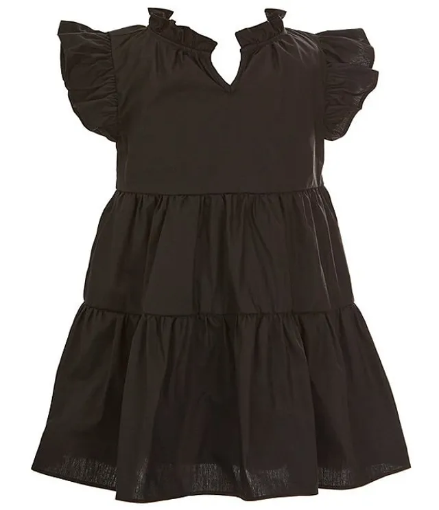 A Loves Little Girls 2T-6X Ruffle Short Sleeve A-Line Tiered Dress