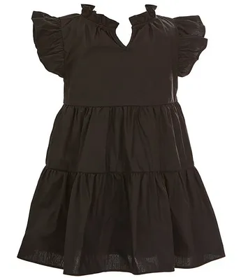 A Loves Little Girls 2T-6X Ruffle Short Sleeve A-Line Tiered Dress