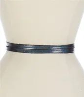 ADA 1#double; Skinny Genuine Leather Wrap Belt