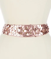 ADA 1.75#double; Ava Rosa Foil Leather Wrap Belt