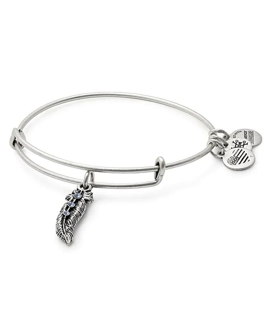 alex and ani silver feather bracelet