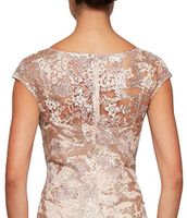 Illusion Cap Sleeve Embroidered Lace 
