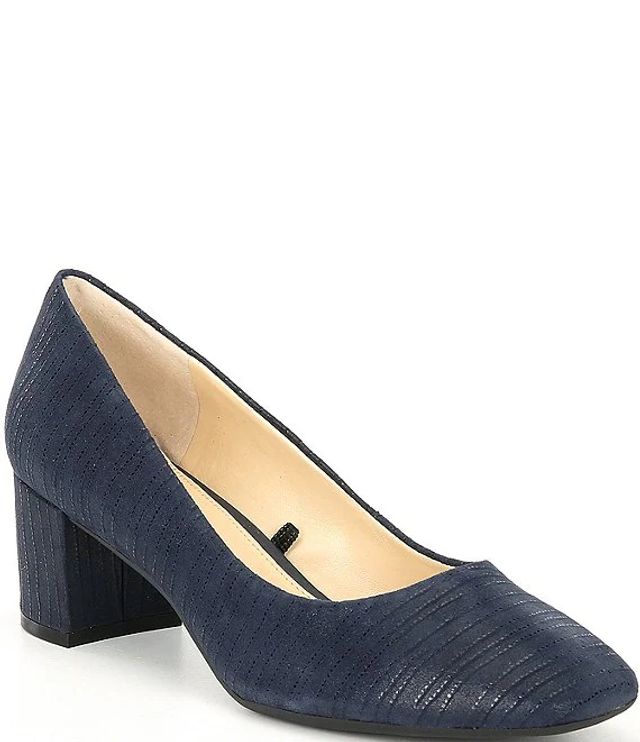 Alex Marie Jennica Square Toe Block Heel Leather Pumps | Pueblo Mall