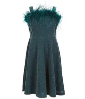 Allison & Kelly Big Girls 7-16 Sleeveless Rhinestone-Embellished Glitter-Knit Dress