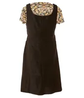 Ally B Big Girls 7-16 Sleeveless Corduroy Jumper Dress & Short-Sleeve Floral-Printed Mesh Tee