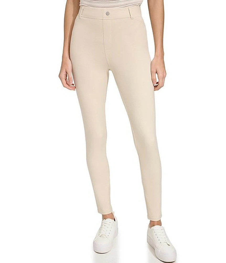 Andrew Marc Sport High Rise 7/8 Length Knit Twill Pull-On Jeggings