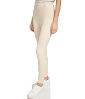 Andrew Marc Sport High Rise 7/8 Length Knit Twill Pull-On Jeggings