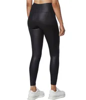 Andrew Marc Sport Solid Liquid High Waisted Pull-On Leggings