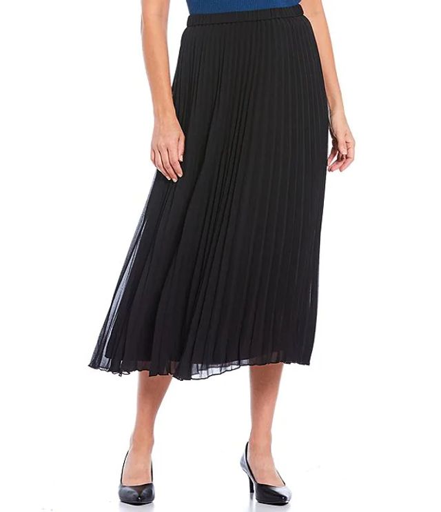 Anne Klein Georgette Pleated Midi Skirt | The Shops at Willow Bend