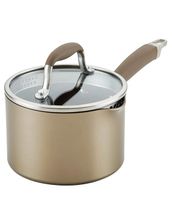 Anolon Advanced Home Hard Anodized Nonstick Bronze 2-Quart Straining Saucepan