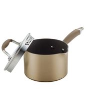 Anolon Advanced Home Hard Anodized Nonstick Bronze 2-Quart Straining Saucepan