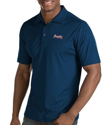 Cleveland Indians Antiqua Quest Blue Polo Medium