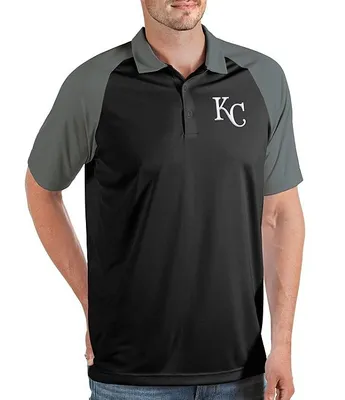 Antigua MLB Kansas City Royals Nova Short-Sleeve Colorblock Polo Shirt
