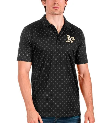 Antigua MLB Oakland A's Spark Short-Sleeve Polo Shirt