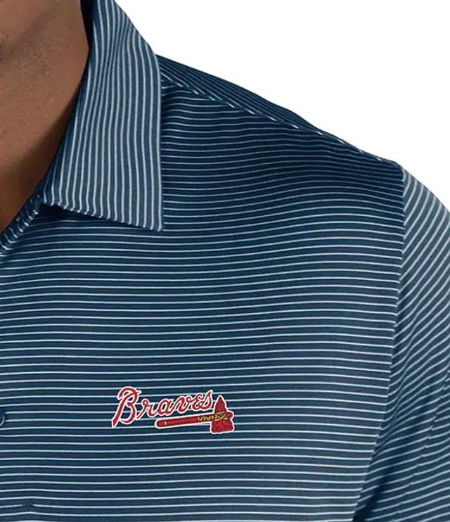 Men's Antigua Navy Atlanta Braves Quest Desert Dry Polo