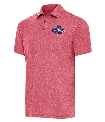 Antigua MLB Texas Rangers 2023 World Series Champions Par 3 Short Sleeve Polo Shirt