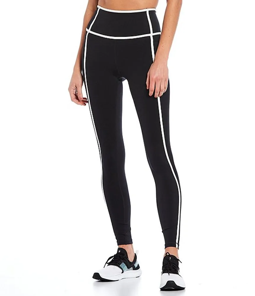 Black Cable Leggings Size L / XL Large Extra Large Stretch Comfort Pull Up