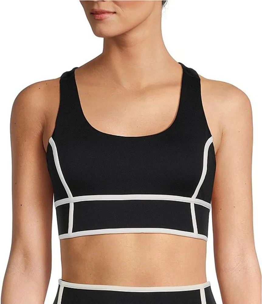 Nike Dri-Fit Pink Sports Bra Size S with Back Triangle Detail with Gray Trim