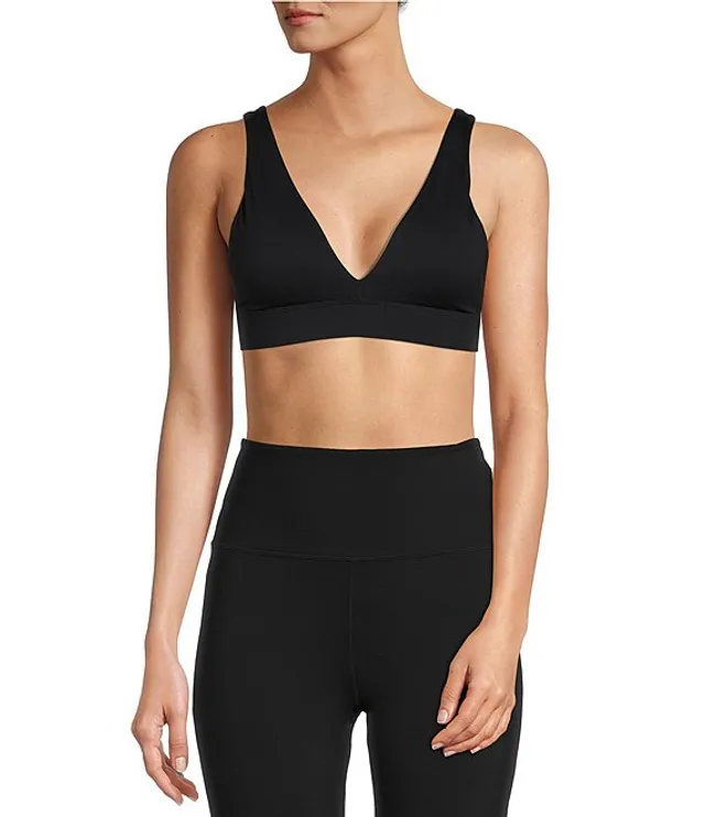 Plus High Support Two Tone Cut Out Contrast Binding Sports Bra