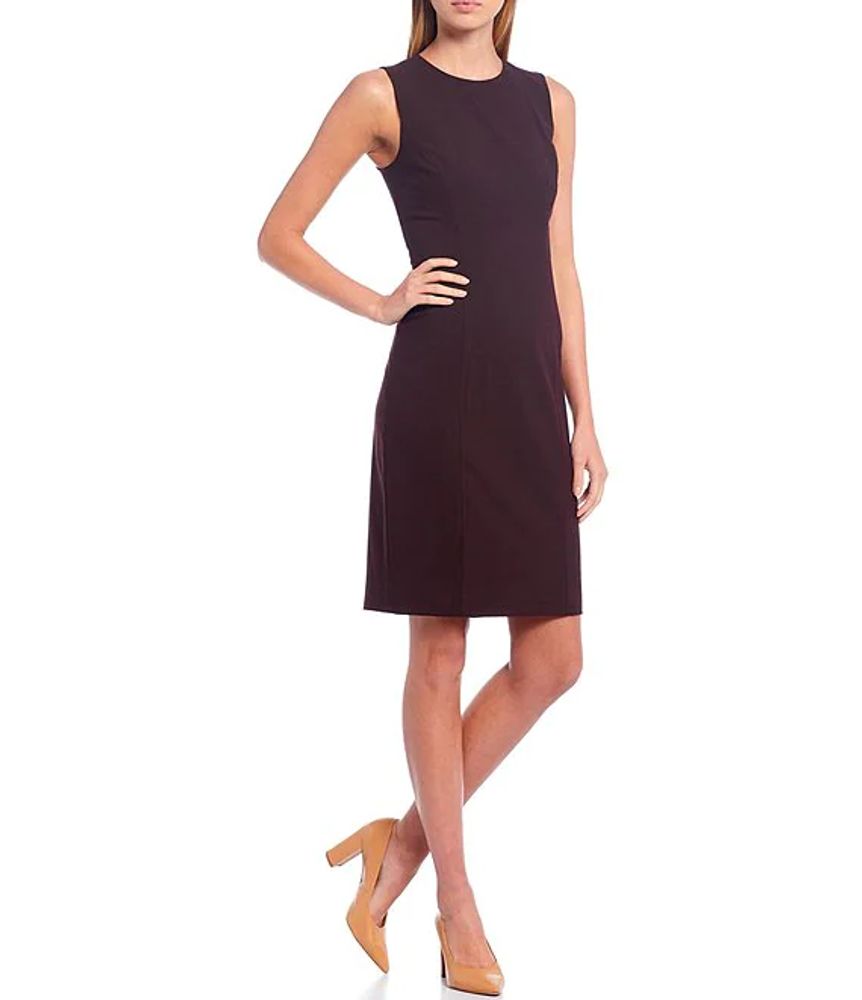 Antonio Melani Brie Cross Dye Suiting Seam Detail Round Neck Sheath Wool  Blend Dress | The Shops at Willow Bend