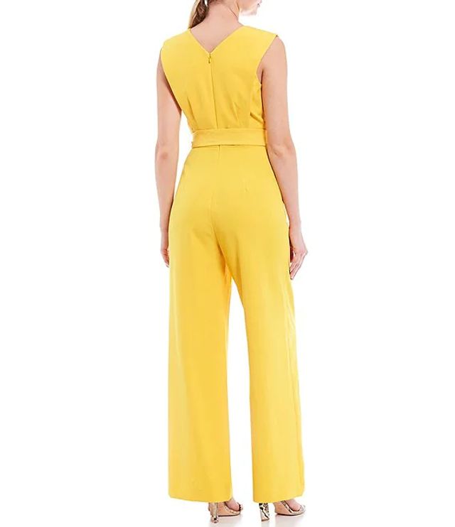 dillards yellow jumpsuit