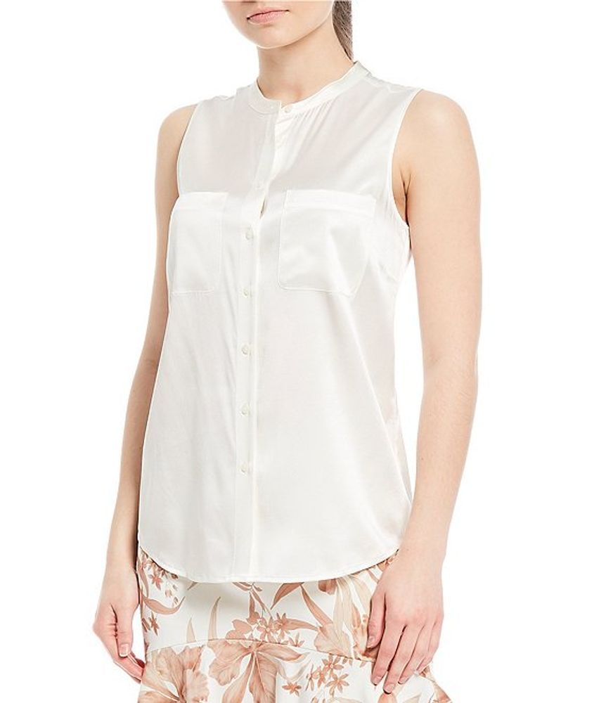 Antonio Melani Tanaysha Silk Button Front Blouse | Pueblo Mall