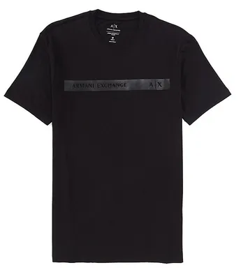 Armani Exchange Chest Stripe Logo Short Sleeve T-Shirt