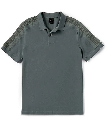 Armani Exchange Logo Tape Short Sleeve Polo Shirt