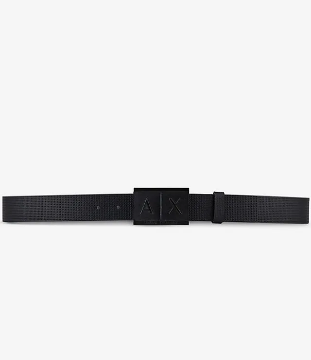 Armani Exchange Black AX Hinge 1.2 Reversible Belt