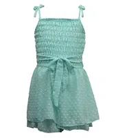 Ava & Yelly Little Girls 4-6X Sleeveless Clip-Dot Romper