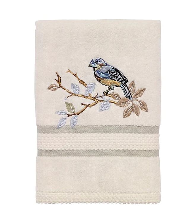 Avanti Gilded Birds Tissue Cover - Ivory