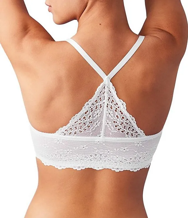 Aerie Bralette Off White Floral Eyelet Lace Racerback Womens Large