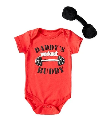 Baby Starters Boys 3-12 Months Short Sleeve Daddy's Workout Buddy Bodysuit